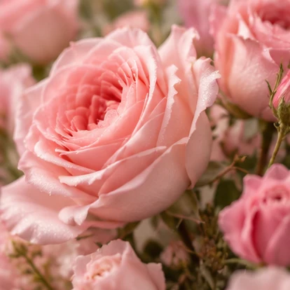 Detalle de pétalos rosados suaves